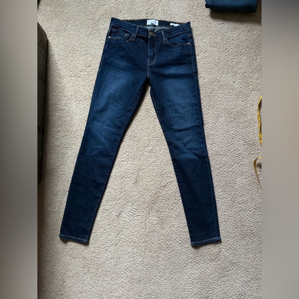 Frame Denim Dark Blue Skinny Jeans